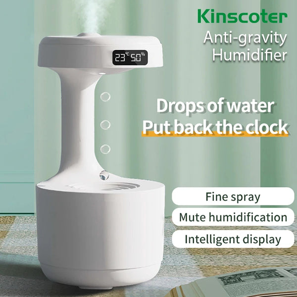 Water Droplet Air Humidifier 800ml Anti-gravity