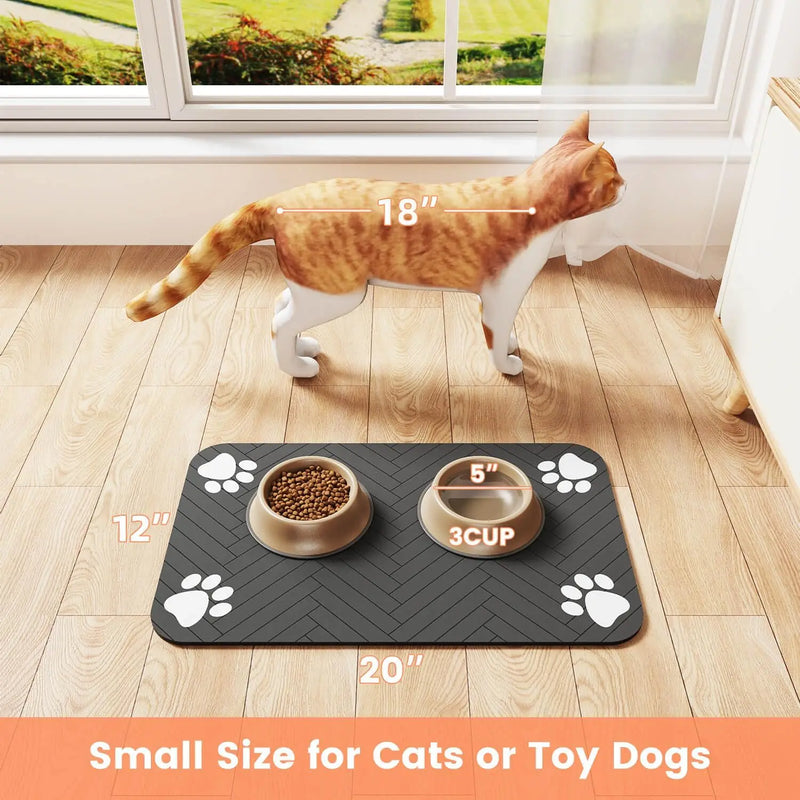 Feeding Mat-Absorbent Pet Placemat for Food