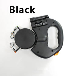 Retractable Dual Doggie Leash with LED Light