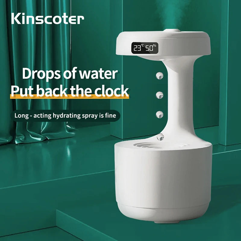 Water Droplet Air Humidifier 800ml Anti-gravity