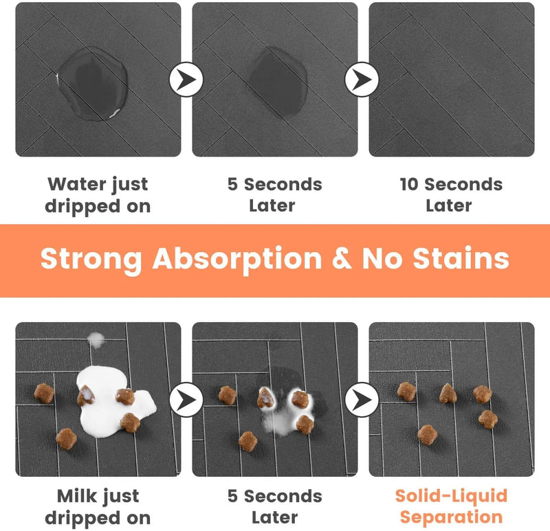 Feeding Mat-Absorbent Pet Placemat for Food