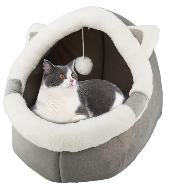 Cat Bed Warm House Kitten Cave Cushion