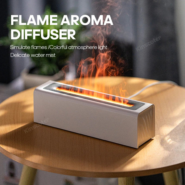 Flame Aroma Diffuser Air Humidifier Ultrasonic Cool Mist Maker Fogger